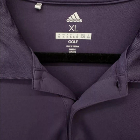 Men's XL Pinehurst 1895 Adidas Golf Polo Shirt w Staff Logo Purple - Picture 5 of 6